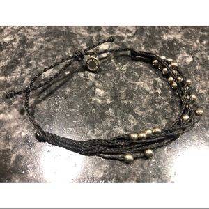 Adjustable black and silver Pura Vida Bracelet